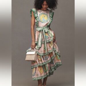 NWOT Alemais Porcelain Frill Midi Dress